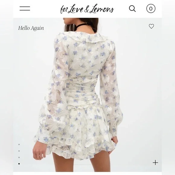 For Love and Lemons Jayleen Mini Dress- S - Picture 3 of 5